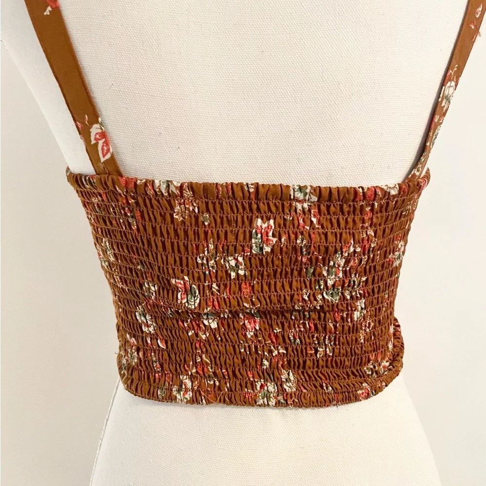 NWT B.O.G Collective Floral Crop Tank Top